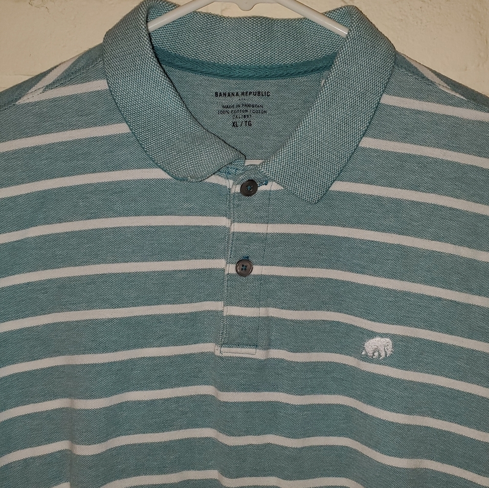 Banana Republic Striped Polo Shirt